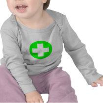 MEDICAL FETISH CROSS GREEN WHITE T SHIRTS