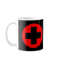MEDICAL FETISH CROSS RED BLACK MUGS
