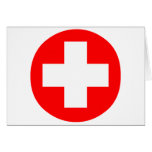 MEDICAL FETISH CROSS RED WHITE cards