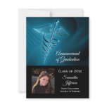 Medical Logo Photo Graduation Invite invitations