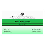 medical marijuana dispensary business card template