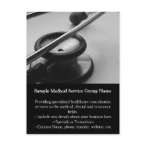 Medical Stethoscope, Black and White Post Cards