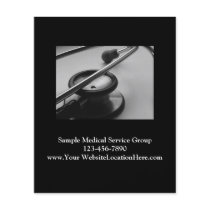 Medical Stethoscope Business, Black and White Flyers