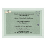 Medical Stethoscope Green Graduation Invitation