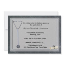 Medical Stethoscope Grey Graduation Invitation