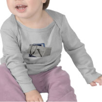 medical stethoscope on cardiogram EKG readings T Shirts