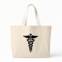 Medical Symbol Caduceus Canvas Bags