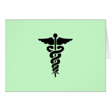 Medical Symbol Caduceus Greeting Cards