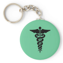 Medical Symbol Caduceus Key Chain