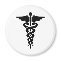Medical Symbol Caduceus Fridge Magnets