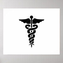 Medical Symbol Caduceus Print