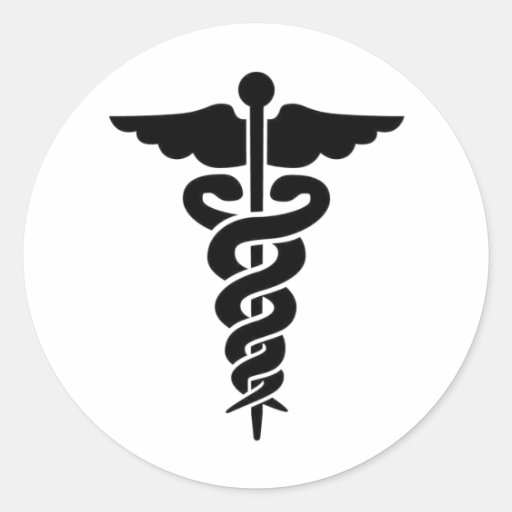 Medical Symbol Round Stickers
