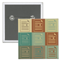 Medical Transcription Pop Art Pin