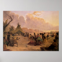 Medicine Dance by Captain Seth Eastman Print