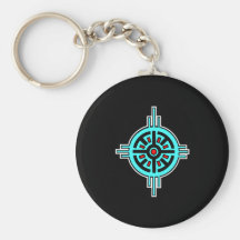 Medicine Wheel-Black Keychain