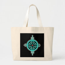 Medicine Wheel-Black Tote Bag