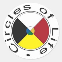 Medicine Wheel - Four Seasons Round Sticker