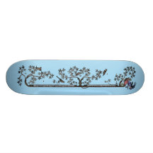 Medieval Birds and Leaves Skateboard Decks