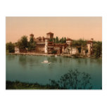 Medieval Castle and Market Town, Turin, Italy Postcard