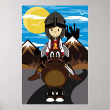Medieval Crusader Knight Poster