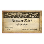 Medieval dragon banner business card