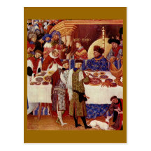Medieval feast postcard