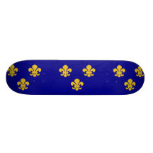 Medieval France, France flag Skate Board Deck