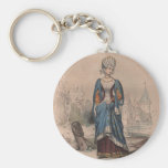 Medieval French fashion noble lady costume Key Chain