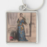 Medieval French fashion noble woman costume Keychain