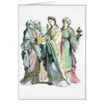 Medieval French Noble wome Greeting Cards