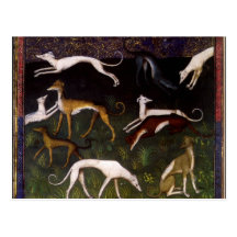 'Medieval Greyhounds' Postcards