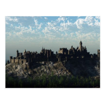 Medieval Hilltop Castle Post Card
