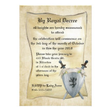 Medieval Knight Birthday Invitation