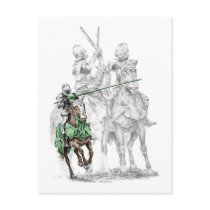 Medieval Knight on Horse Jousting