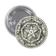 Medieval pentagram anstecknadelbutton