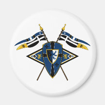 Medieval Shield and Flags Magnet