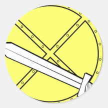 Medieval Shield w/ Sword Stickers