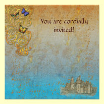 Medieval Storybook Castle Royal Invitation Card invitations