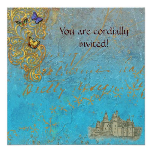 Medieval Storybook Castle Royal Invitation Card