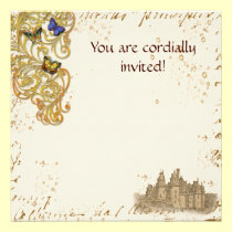 Medieval Storybook Castle Royal Invitation Card invitations