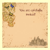 Medieval Storybook Castle Royal Invitation Card invitations