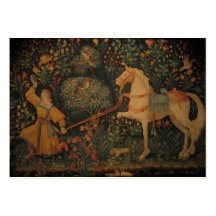 Medieval tapestry - in the forest business cards