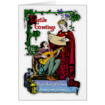 Medieval Yuletide Greetings Greeting Cards