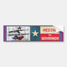 Medina For Governor Bumper Stickers