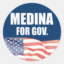 MEDINA FOR GOVERNOR STICKERS