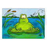 Meditating frog art print card