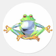 Meditating Frog Sticker