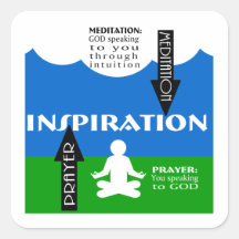 Meditation and Prayer Square Sticker