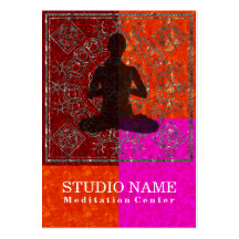 Meditation - Business, Schedule Card Business Card Template