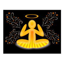 meditation halo postcard